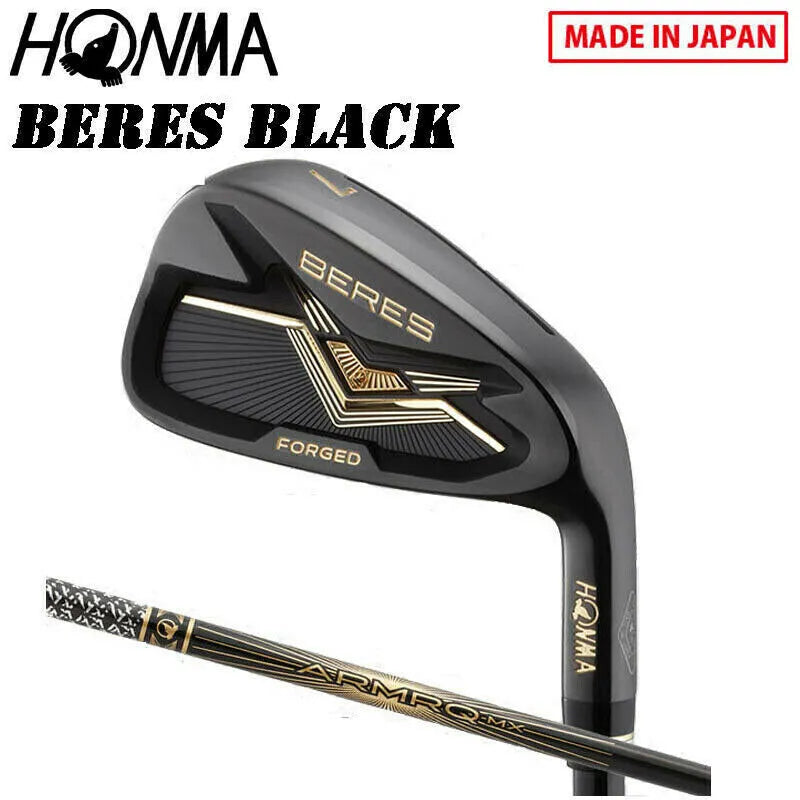 Honma Golf Beres Black 08 Irons 8Pcs Set 5-11, SW RH Graphite ARMRQ MX Regular