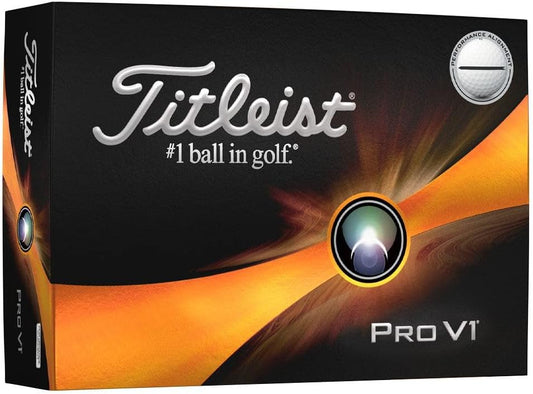 Titleist Pro V1 Performance Alignment Golf Balls (White/Black, 12pk) 2023