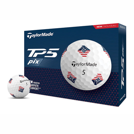 Taylormade TP5 Pix USA Golf Balls White 12-Pack