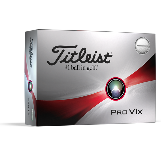 Titleist Pro V1x Performance Alignment Golf Balls (White/Black, 12pk) 2023